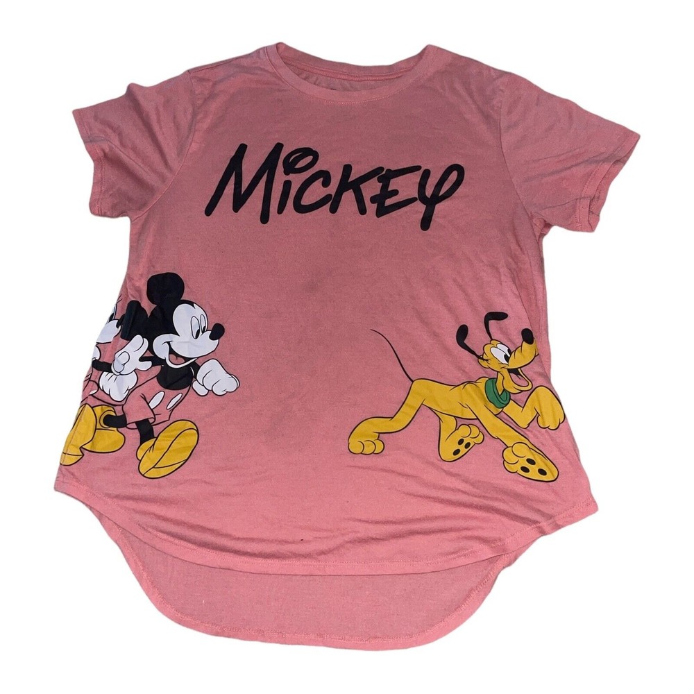 Disney Mickey Mouse, Pluto & Minie Mouse Pink  Shirt Women size XL